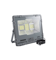 פנס הצפה 300W לד סולרי עם פנל חיצוני ושלט