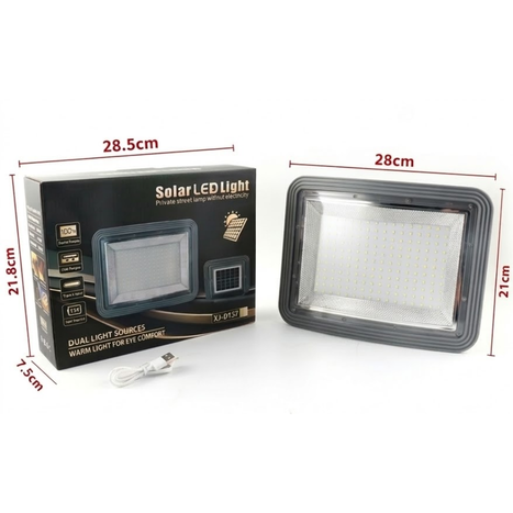 פנס הצפה לד סולרי נטען עם תצוגה דיגיטלית