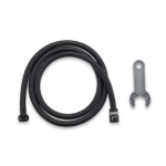 צינור מקלחת נירוסטה נמתח 1.5-1.7 מטר שחור- אקוילה