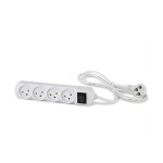 רב שקע 4 עד 1 מ' כולל מפסק