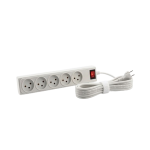 רב שקע 5 עד 1 מ' כולל מפסק