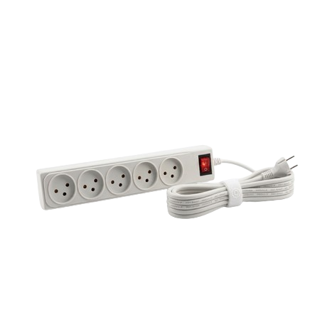 רב שקע 5 עד 1 מ' כולל מפסק