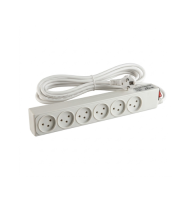 רב שקע 6 עד 1 מ' כולל מפסק