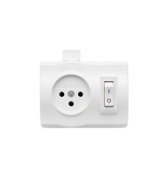 שקע כח+מפסק זרם 