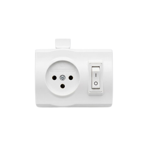 שקע כח+מפסק זרם 