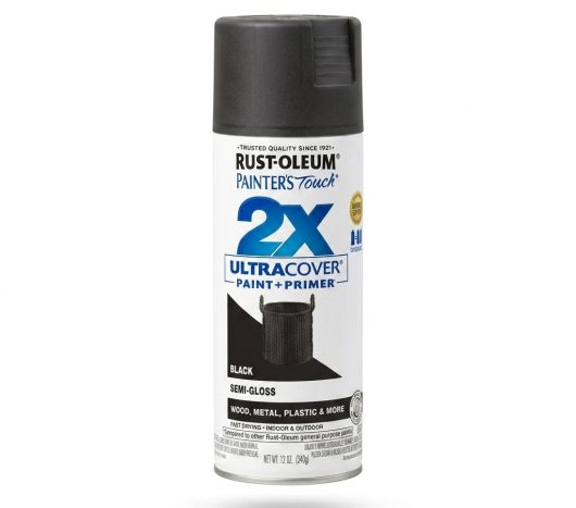 ספריי צבע שחור מבריק- X2 RUST OLEUM