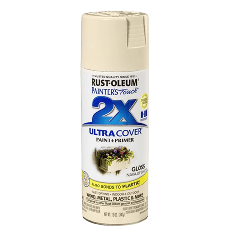 ספריי צבע קרם מבריק- X2 RUST OLEUM