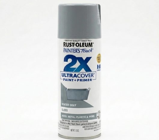 ספריי צבע אפור חורפי מבריק- X2 RUST OLEUM