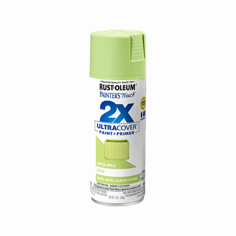 ספריי צבע ירוק תפוח משי- X2 RUST OLEUM