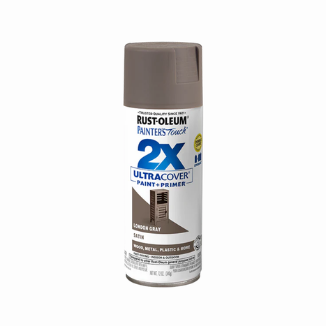 ספריי צבע אפור עכבר משי- X2 RUST OLEUM