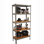 כוננית מודולרית 5 מדפים אפור 180x90x40- האנטר