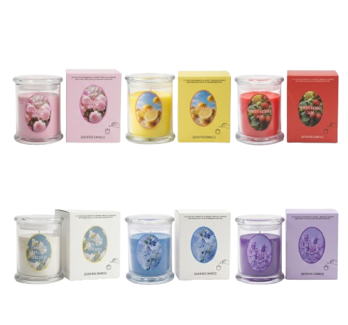 נר ריחני זכוכית במגוון ריחות סדרת BUTTERFLY