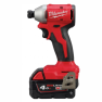 מברגת אימפקט + זוג סוללות 4A + מטען M18BLIDRC 18V BL- מילווקי
