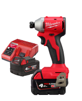 מברגת אימפקט + זוג סוללות 4A + מטען M18BLIDRC 18V BL- מילווקי