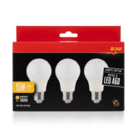 מארז שלישיית נורות לד 15W אור צהוב E27 A60- שנפ