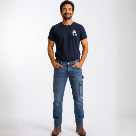 מכנס ג'ינס גזרת SLIM FIT לעבודה- KAPRIOL